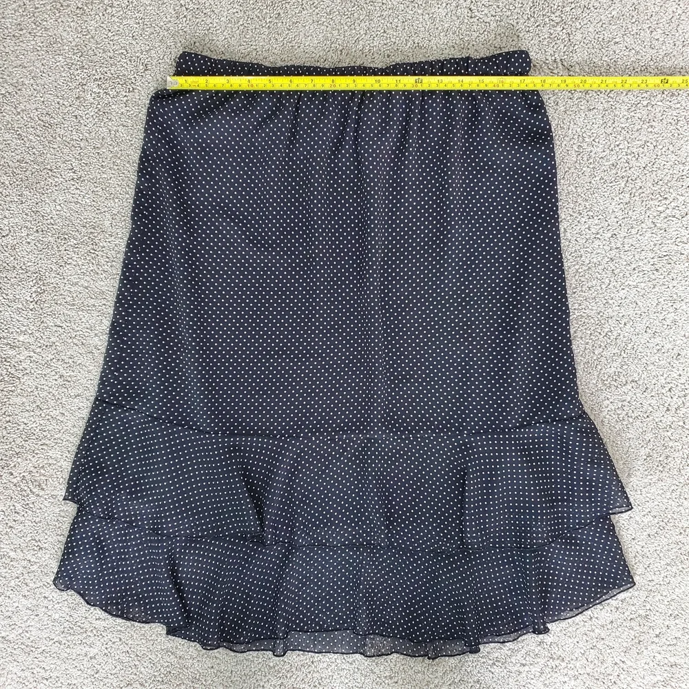 Sag Harbor Women's Polka Dot Skirt, Black/White (Size XL Petite) - Picture 6 of 7